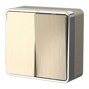 Изображение Выключатель двухклавишный Gallant (шампань рифленый) W5020010