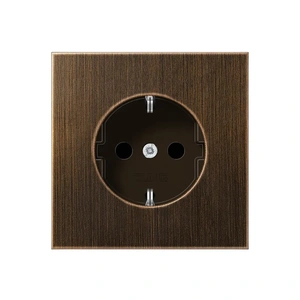 Изображение Розетка с заземлением и шторками 16А 250В LS 990 античная латунь ME1520KIAT Jung