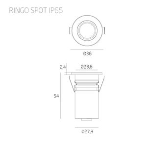Изображение Точечный светодиодный светильник RINGO SPOT IP65