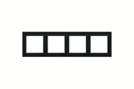 Изображение Рамка на 4 поста A Creation черный глянцевый AC584SW Jung
