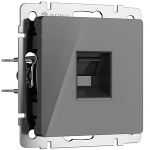 Изображение Розетка Ethernet RJ-45 (графит акрил) W1181044