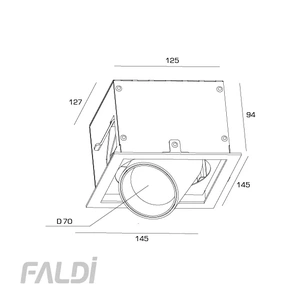 Изображение Выдвижной карданный светодиодный встраиваемый светильник серии PUNTO V
