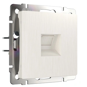 Изображение Телефонная розетка RJ-11 (перламутровый рифленый) W1182013