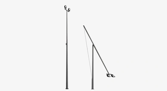 Изображение Светильник уличный Опора круглая коническая складывающаяся SILED FOLD 9 м.