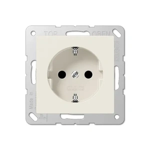 Изображение Розетка с заземлением 16А 250В EcoProfi Deco слоновая кость EP1420 Jung